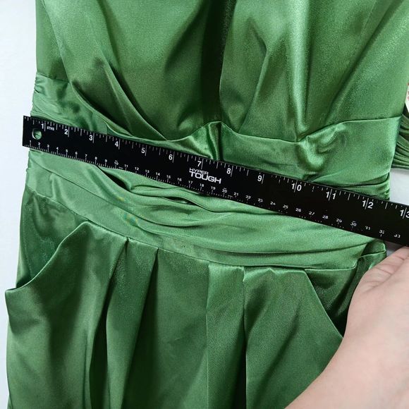 NWT David's Bridal Formal Event Dress $99 Clover Green Size 6 Pockets Sleeveless - Picture 14 of 16